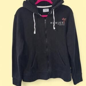 Black Hurley Full Zip Up Hoodie Aloha since ‘99 Size Small